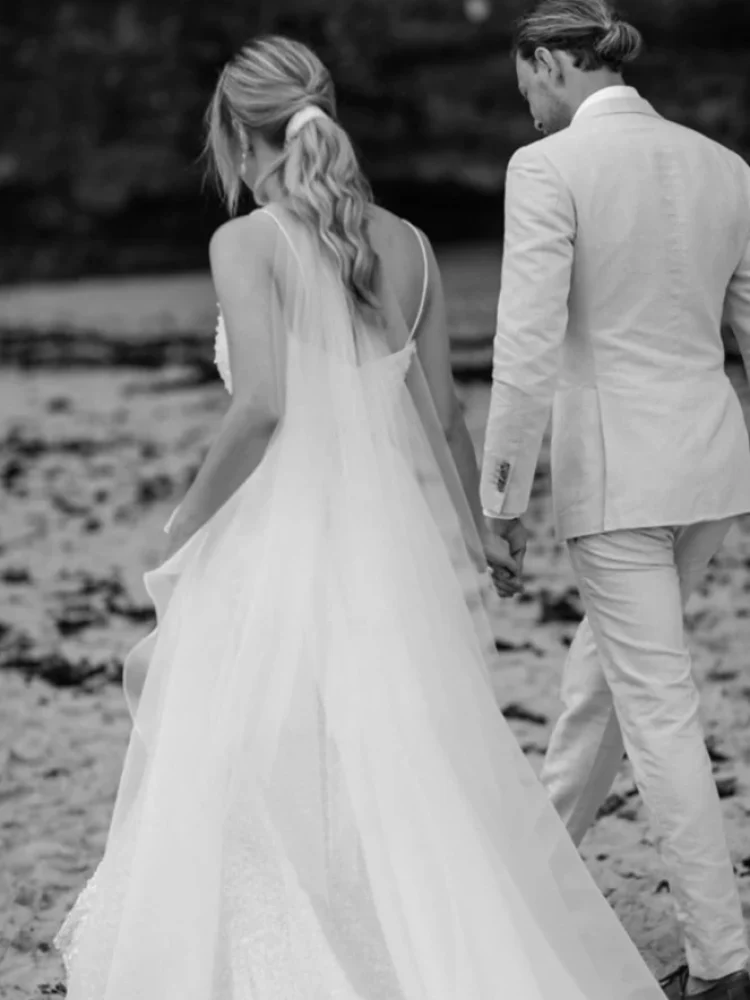 Bride Mel Wears The Bordeaux Veil 1 737x1024