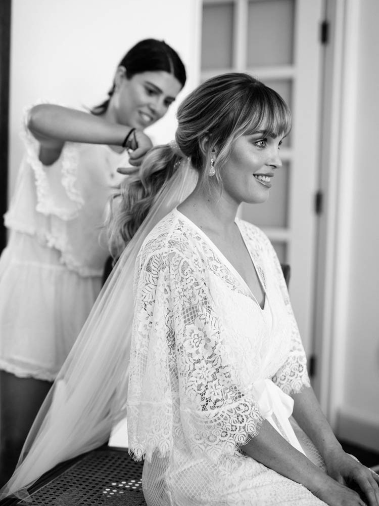 Bride Melanie Wearing Bordeaux Veil (2)