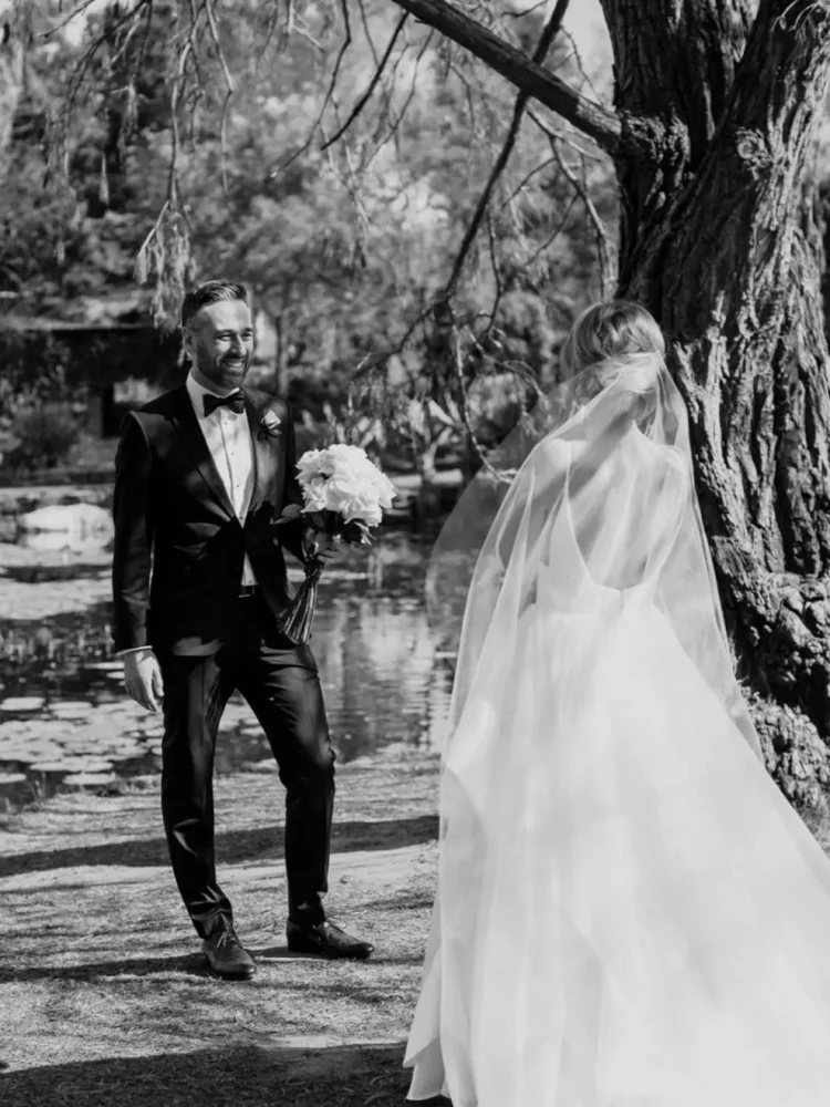 Bride Nicky Wearing The Audrey Veil