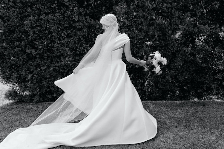 Bride Sophie Wears Morning Mist Crystal Veil 18
