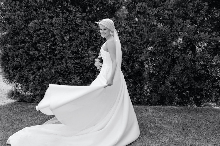 Bride Sophie Wears Morning Mist Crystal Veil 19