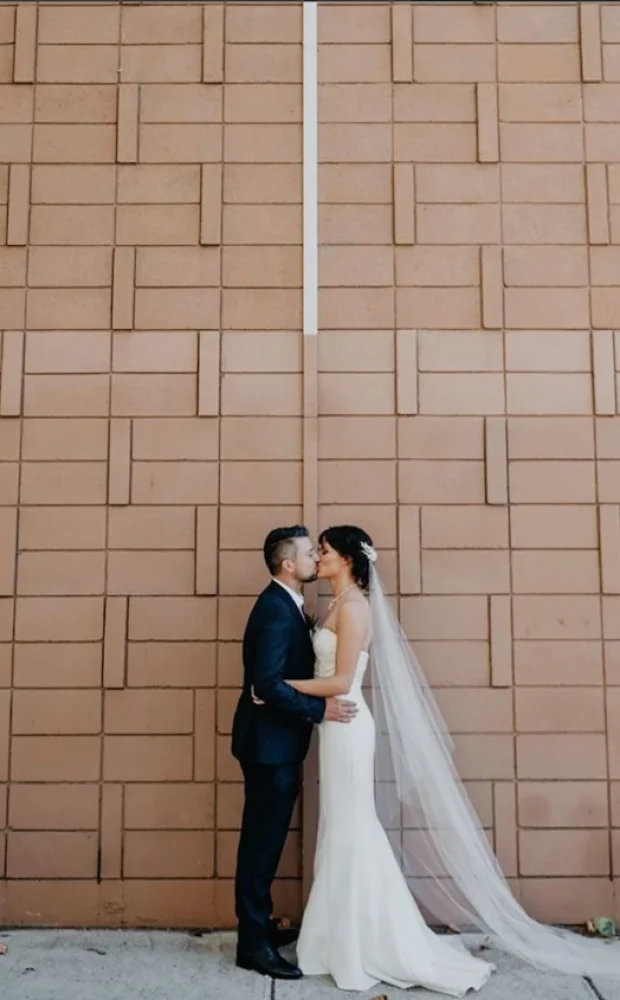 Bride Susie Wearing Audrey Veil 750x939