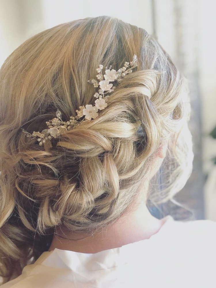 Bride Wears Ode To Dusk Headpiece In Ivory And Silver.jpg