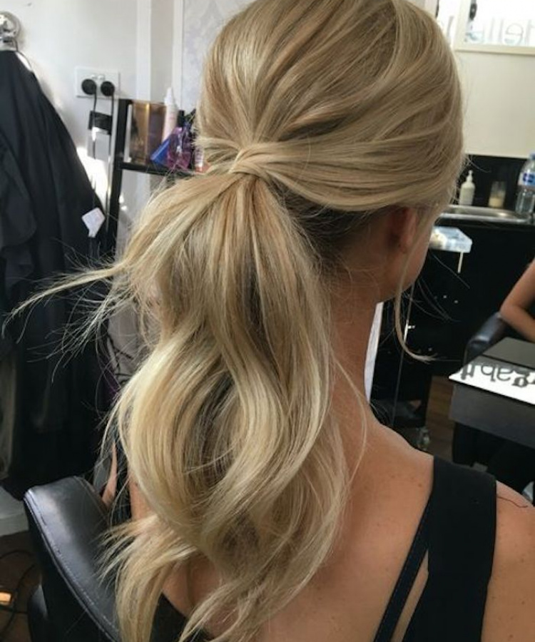 Bridesmaids Hairstyles Wavy Ponytails 6