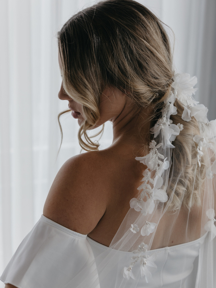 Catalina Floral Bridal Veil 9