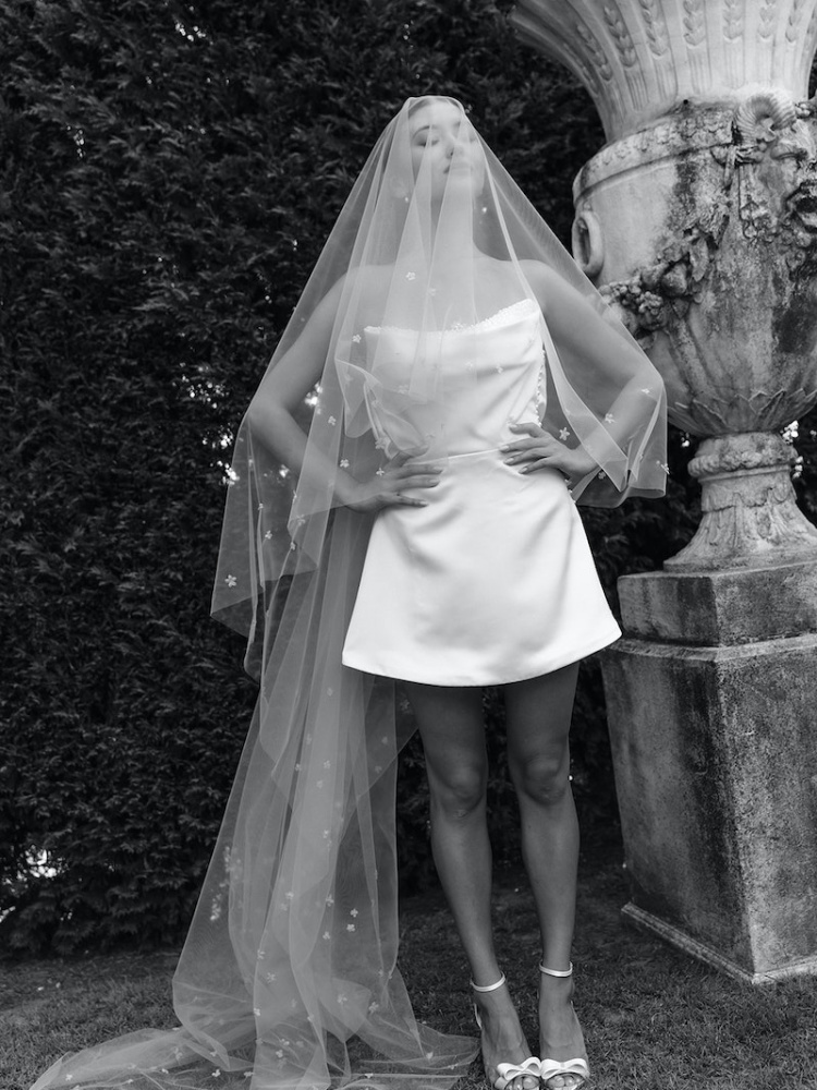 Chiara Pink Wedding Veil 9