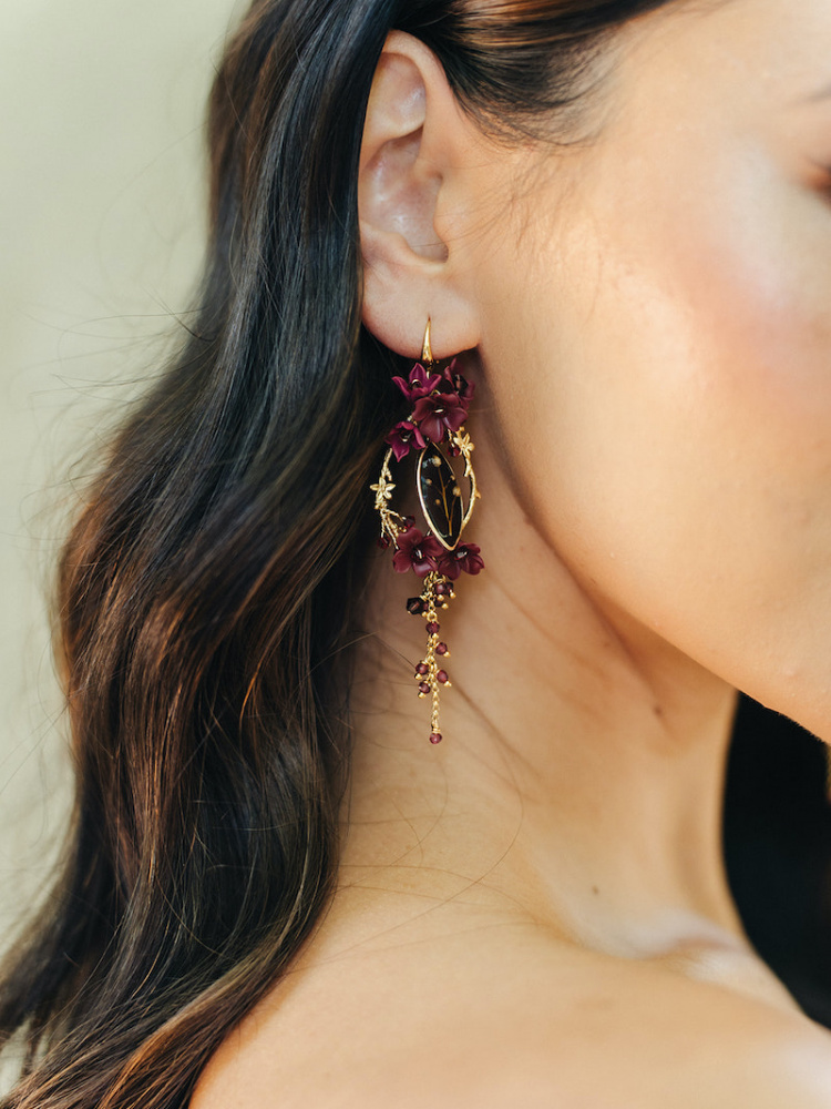 CRIMSON | Boho bridal earrings 5