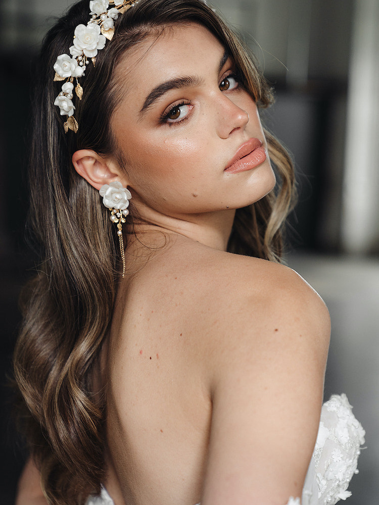 DANTE floral bridal earrings