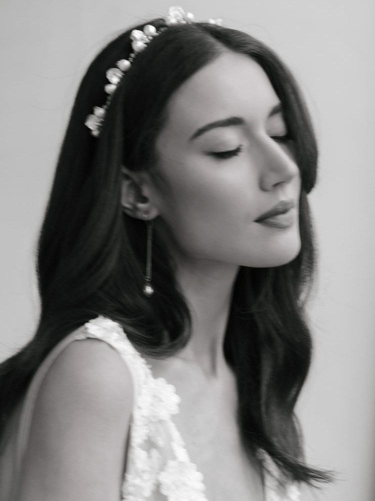 Del Mar pearl bridal crown