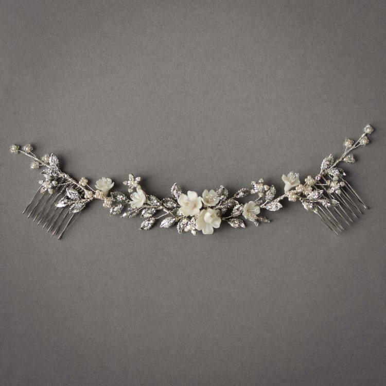 Delicate Details For Jessica Botanica Crystal Hair Vine