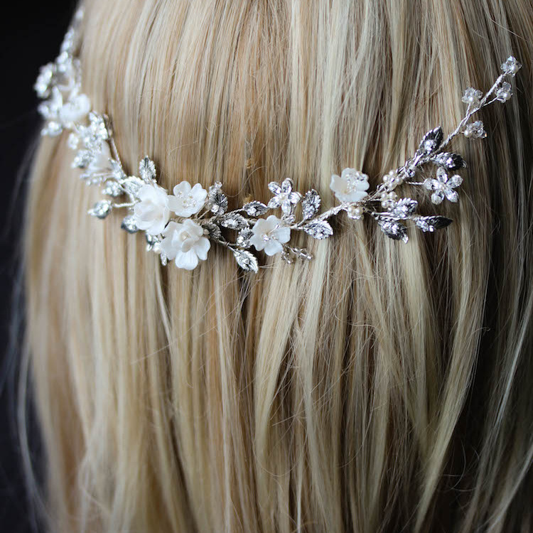 Delicate Details For Jessica Botanica Crystal Hair Vine 6