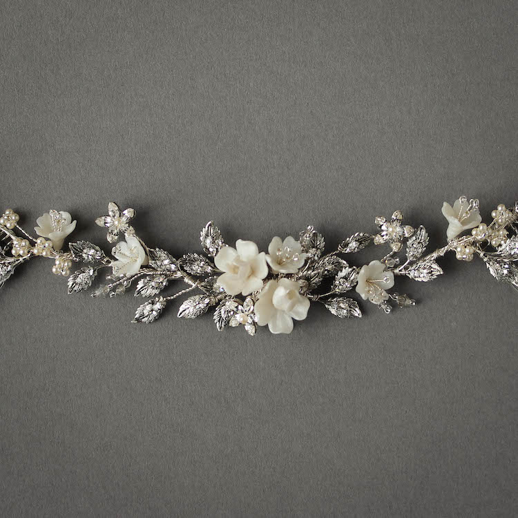 Delicate Details For Jessica Botanica Crystal Hair Vine 9