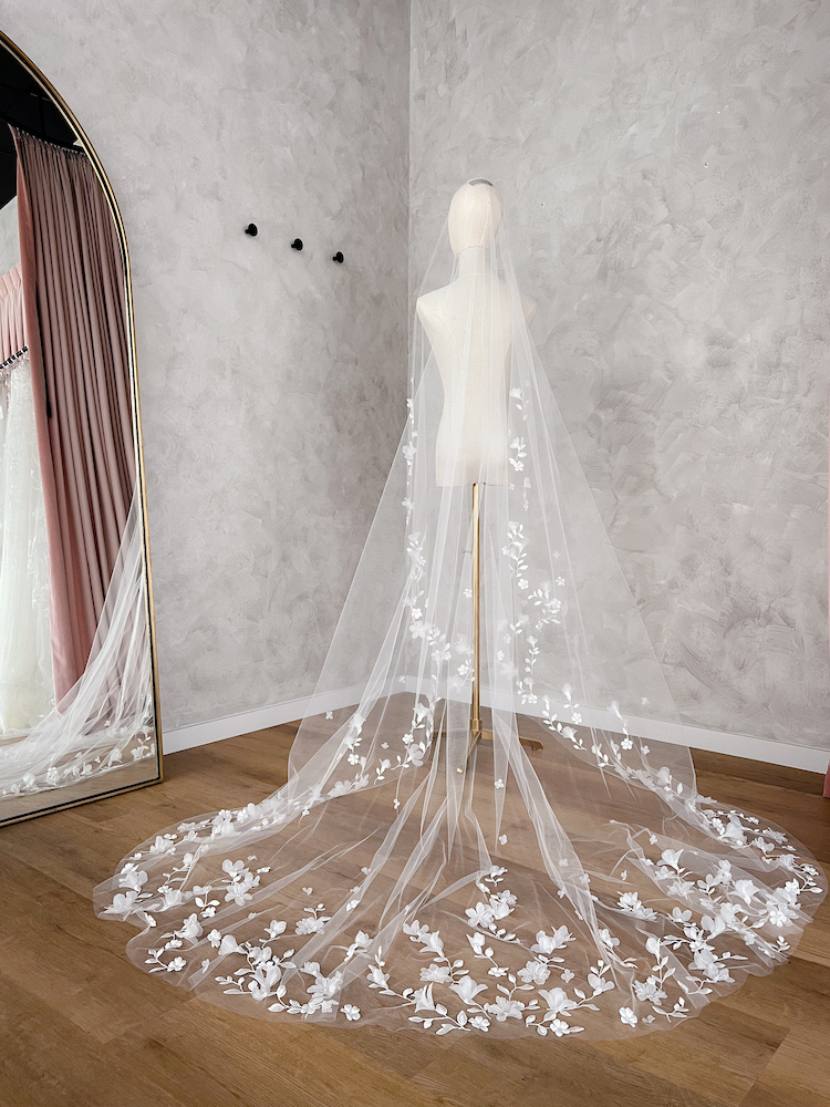 Field Of Flowers Floral Chapel Veil 2
