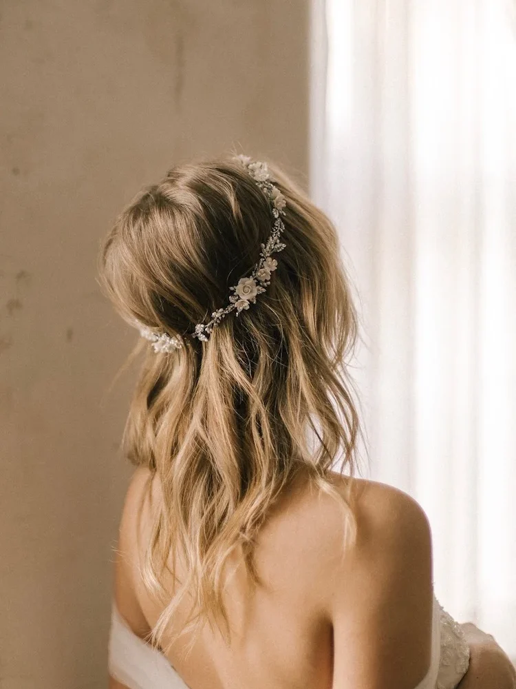 Gabriel Floral Wedding Crown 1