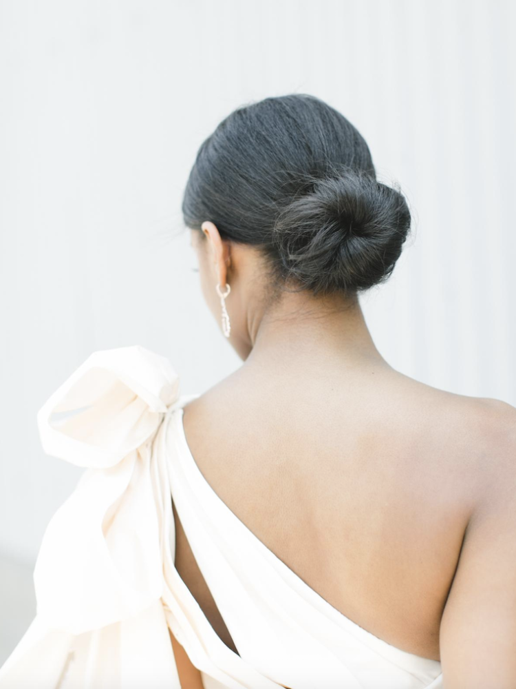 bridesmaid hair for one shoulder dress The Best Wedding Hairstyles for a One-Shoulder Dress