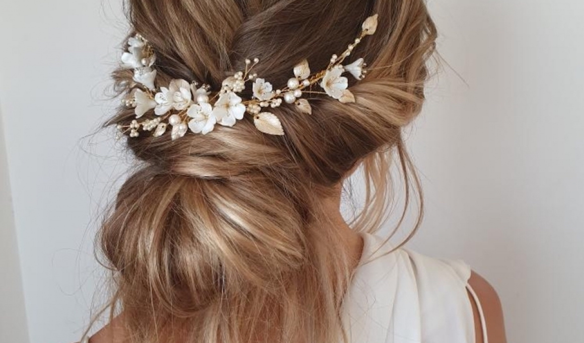 Lyric Headpiece In Pale Gold Tones