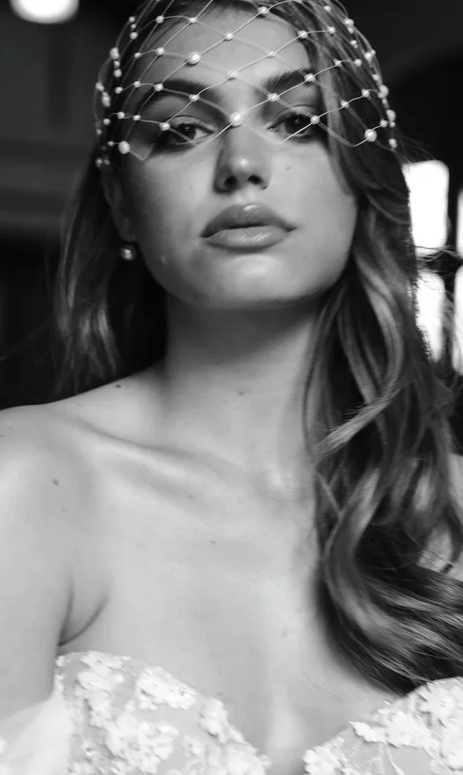 Mara Pearl Birdcage Veil 5