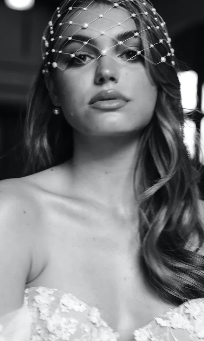 Mara Pearl Birdcage Veil 5