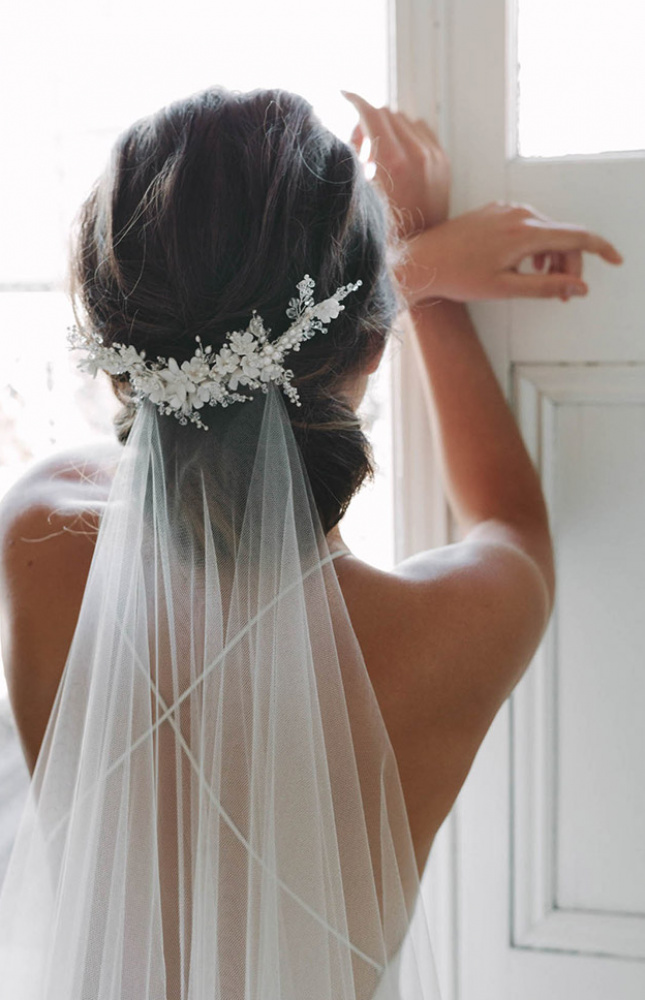 Marion Floral Bridal Comb 1