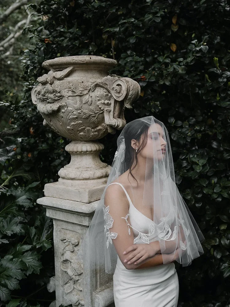 Matisse Elbow Length Veil With Lace 2