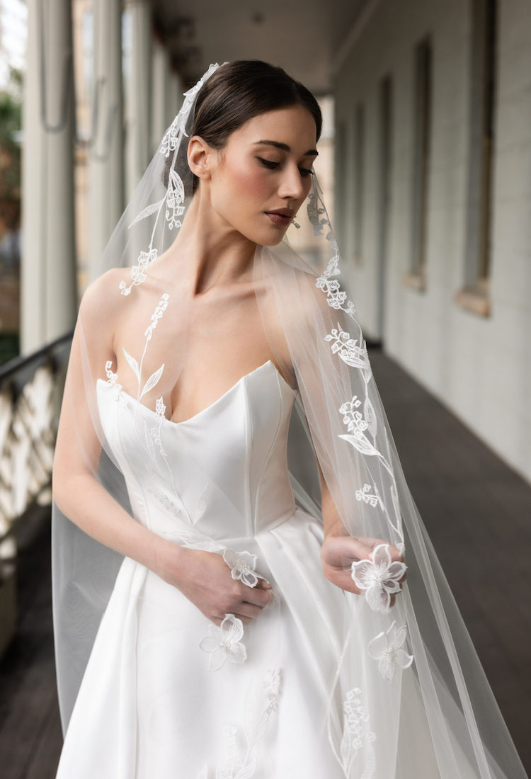 May Lily Floral Wedding Veil