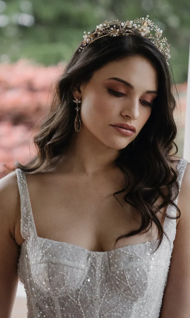 Medici Swarovski Crystal Wedding Crown 1