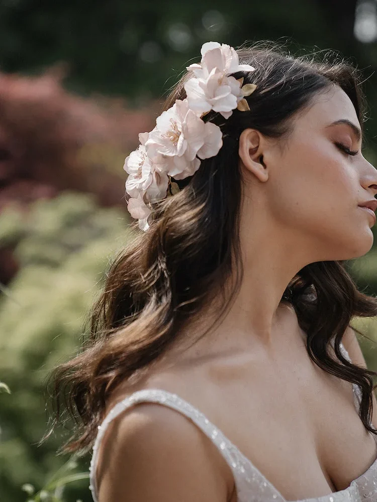 Monet Blush Bridal Hair Piece 8