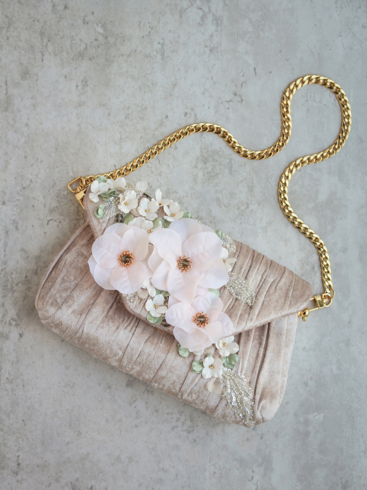 Nectar Bridal Flower Clutch 1