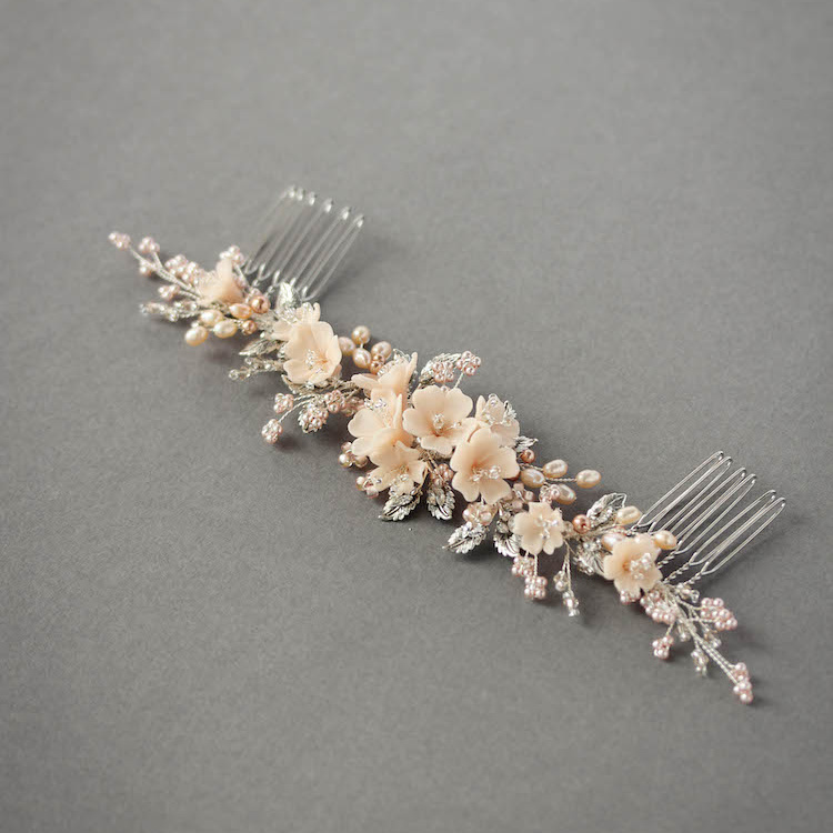 On The Eve | A Bespoke Blush Bridal Headpiece For Clara 2