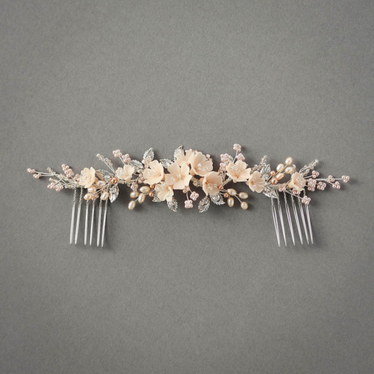 On The Eve | A Bespoke Blush Bridal Headpiece For Clara 3