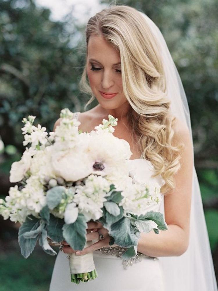 Gorgeous Wedding Hairstyles With Veils Down Hair With Veil 2