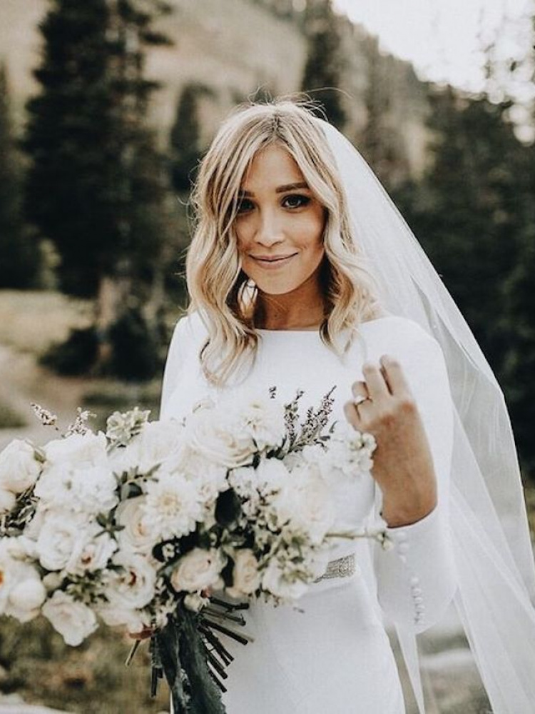 Gorgeous Wedding Hairstyles With Veils Down Hair With Veil 7