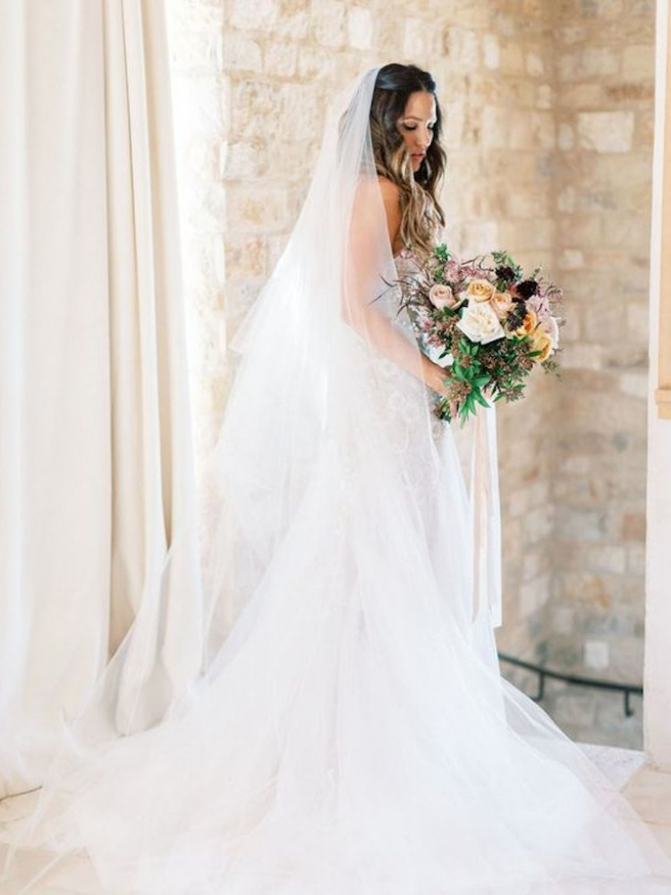 Gorgeous Wedding Hairstyles With Veils Half Up Hair With Veil 6