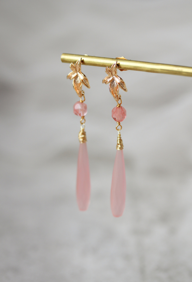 Piccolo Pink Quartz Earrings 7
