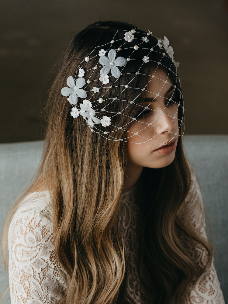 How to accessorise a short wedding dress 17
