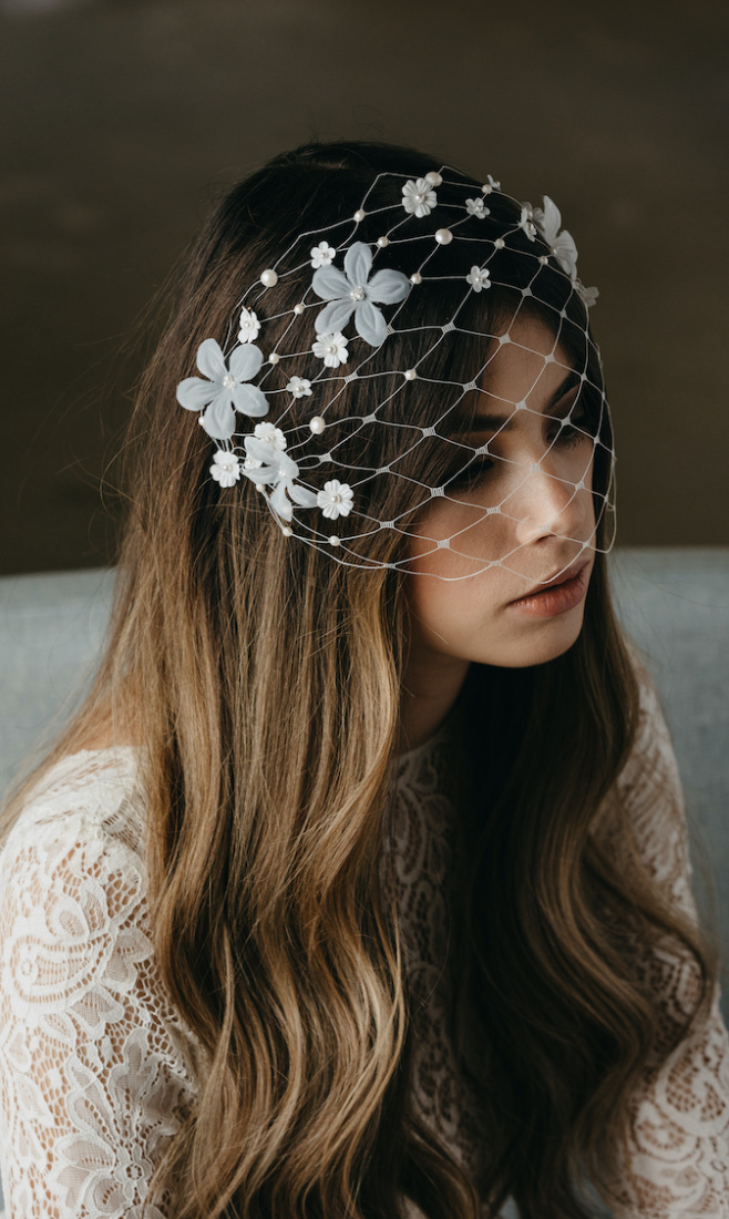 How to accessorise a short wedding dress 17
