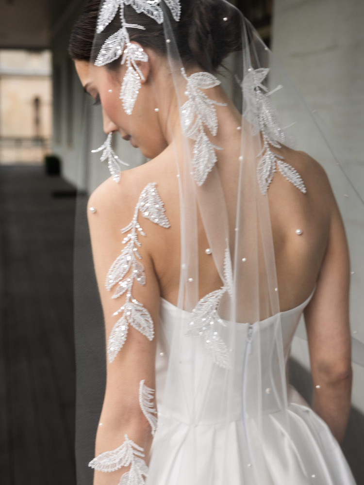 RIVERSONG beaded wedding veil