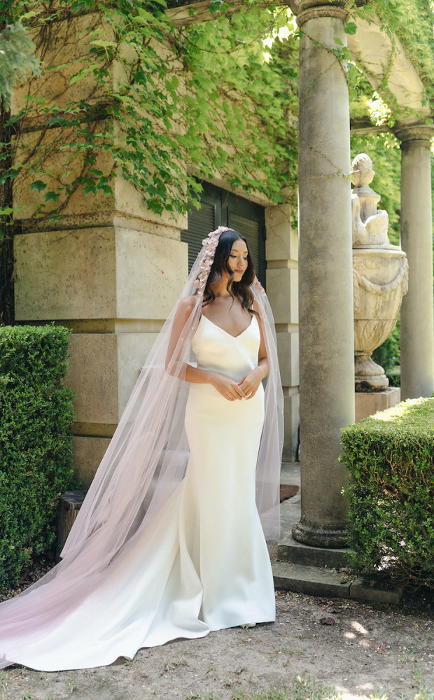 ROSANA pink cathedral veil 6