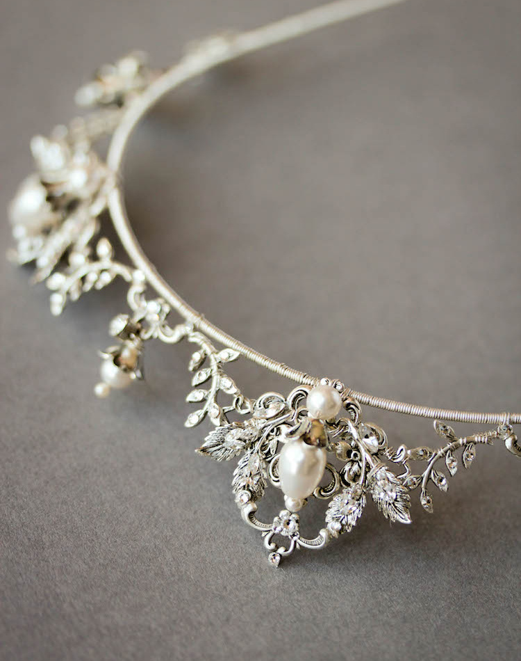 Regal Romance Silver Wedding Tiara With Pearls 2.jpg