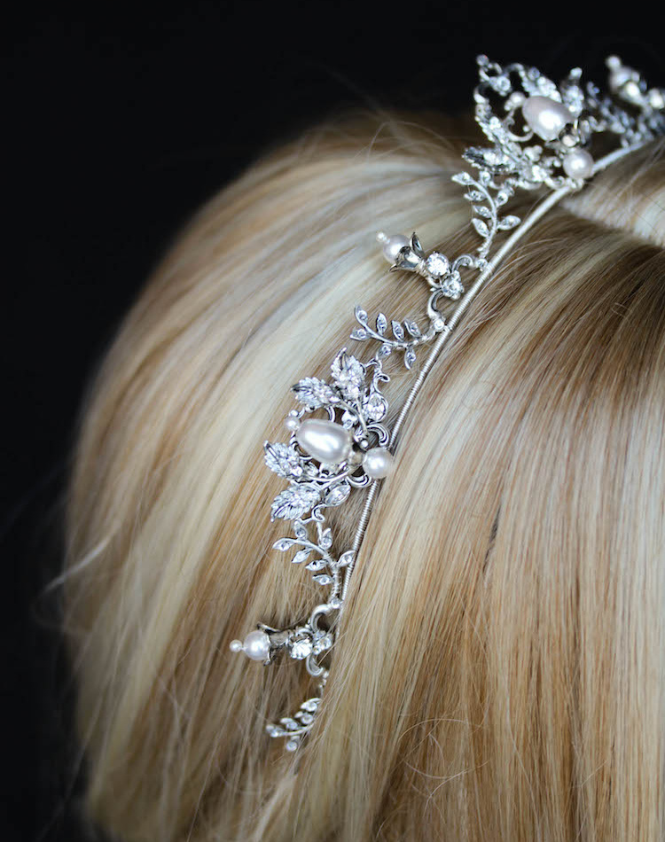 Regal Romance Silver Wedding Tiara With Pearls 3.jpg