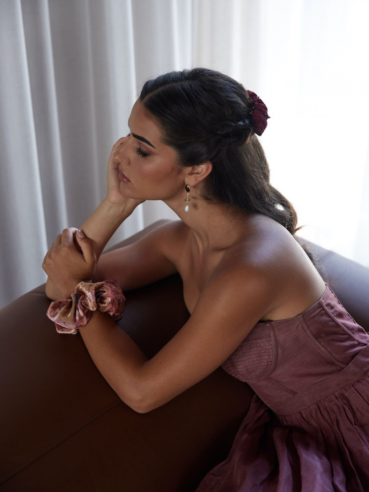 Sunset Silk Velvet Scrunchie 5