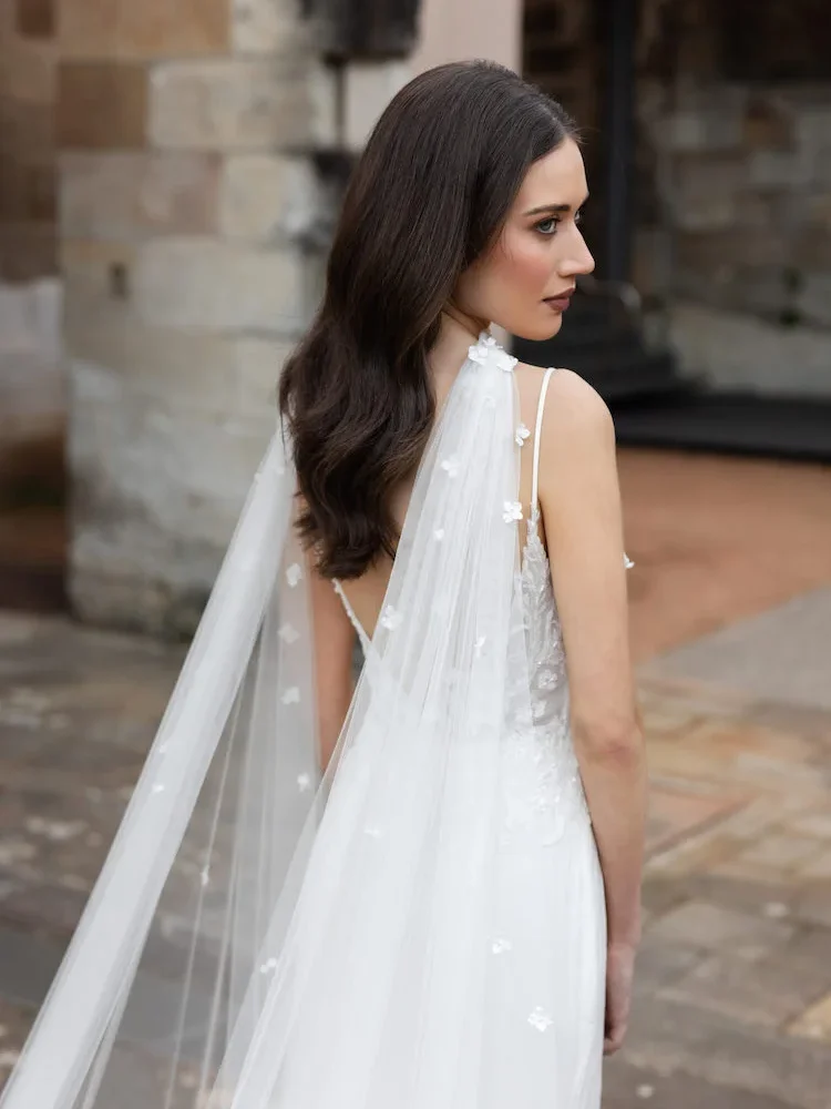 Sway Floral Bridal Cape 1
