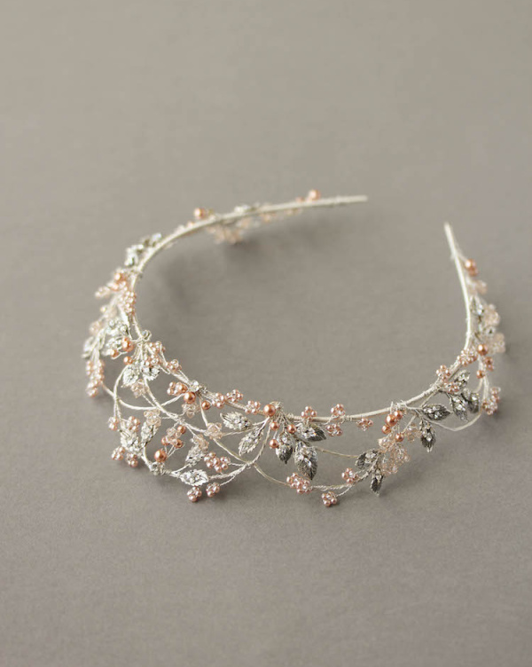 Silver And Rose Gold Wedding Crown 4