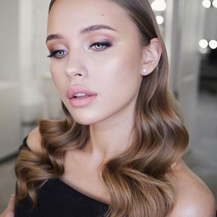 The Essential Guide To 2020 Wedding Hair Wavy Hair With Middle Part 1