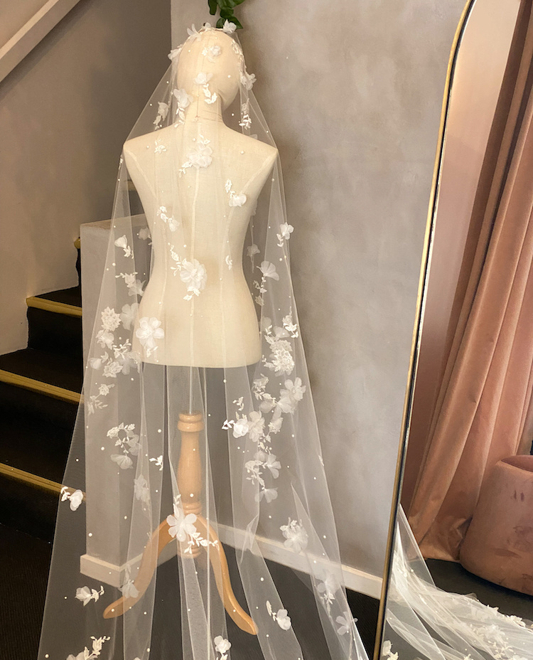 The Most Romantic Cathedral Veil For Bride Callie 9