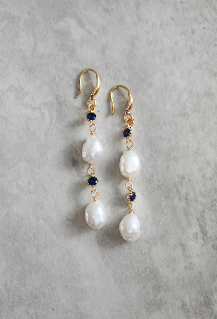 Valli Blue Bridal Earrings 1