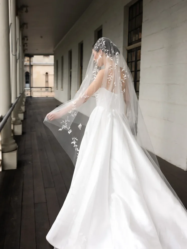 Wild Willows Embellished Bridal Veil 10