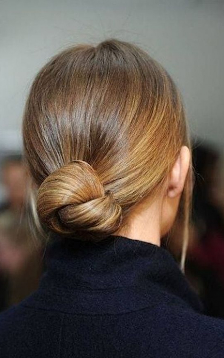 Wedding Hair Trends Low Bun With Centre Part 7