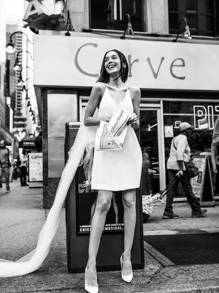 Your Guide To Styling A Short Wedding Dress With A Veil 4